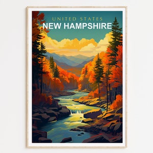 New Hampshire Travel Print , New Hampshire Wall Art, New Hampshire Poster, New Hampshire Photo, New Hampshire Poster Print, USA Prints Gifts