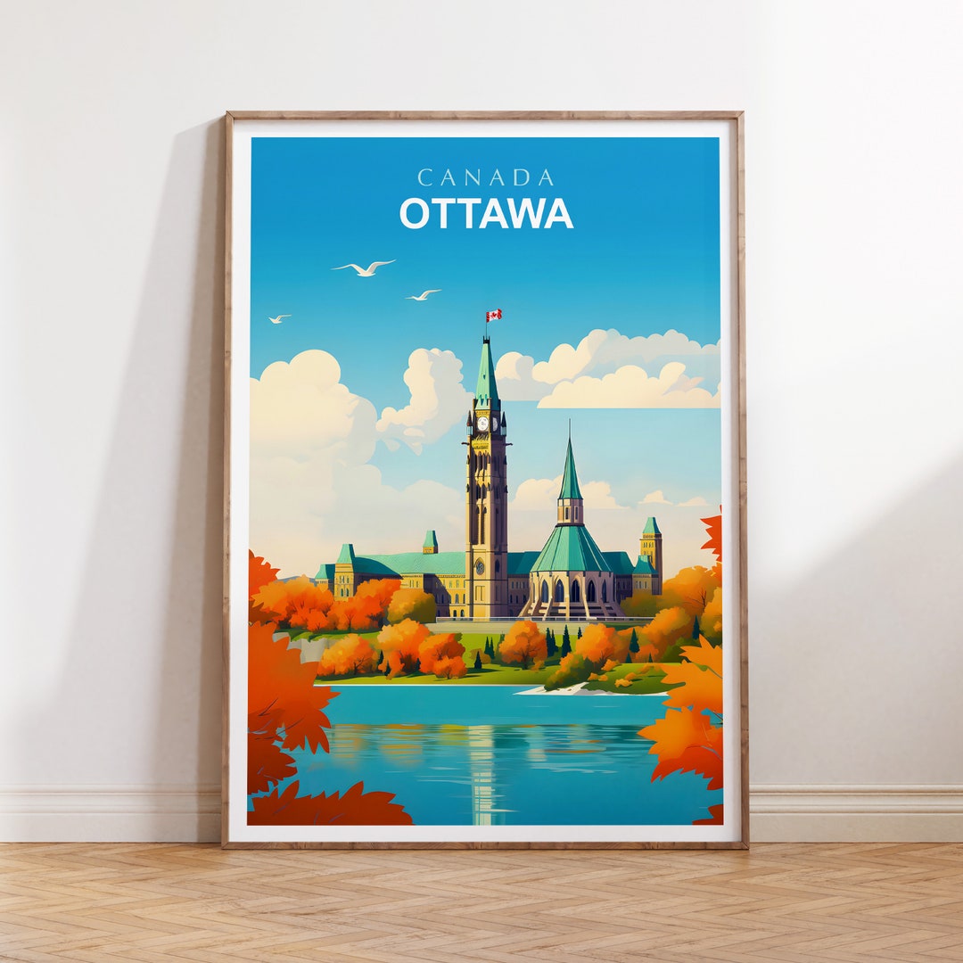 Ottawa Travel Print, Ottawa Poster, Ottawa Wall Art, Ottawa City Canada