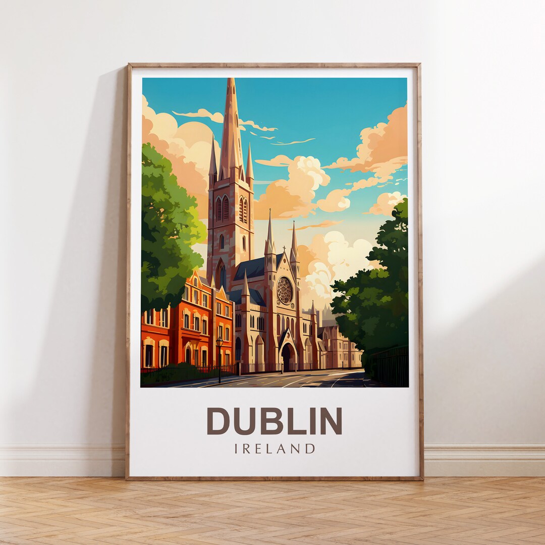 Dublin Travel Print, Dublin Irland Wandkunst, Dublin Poster Print