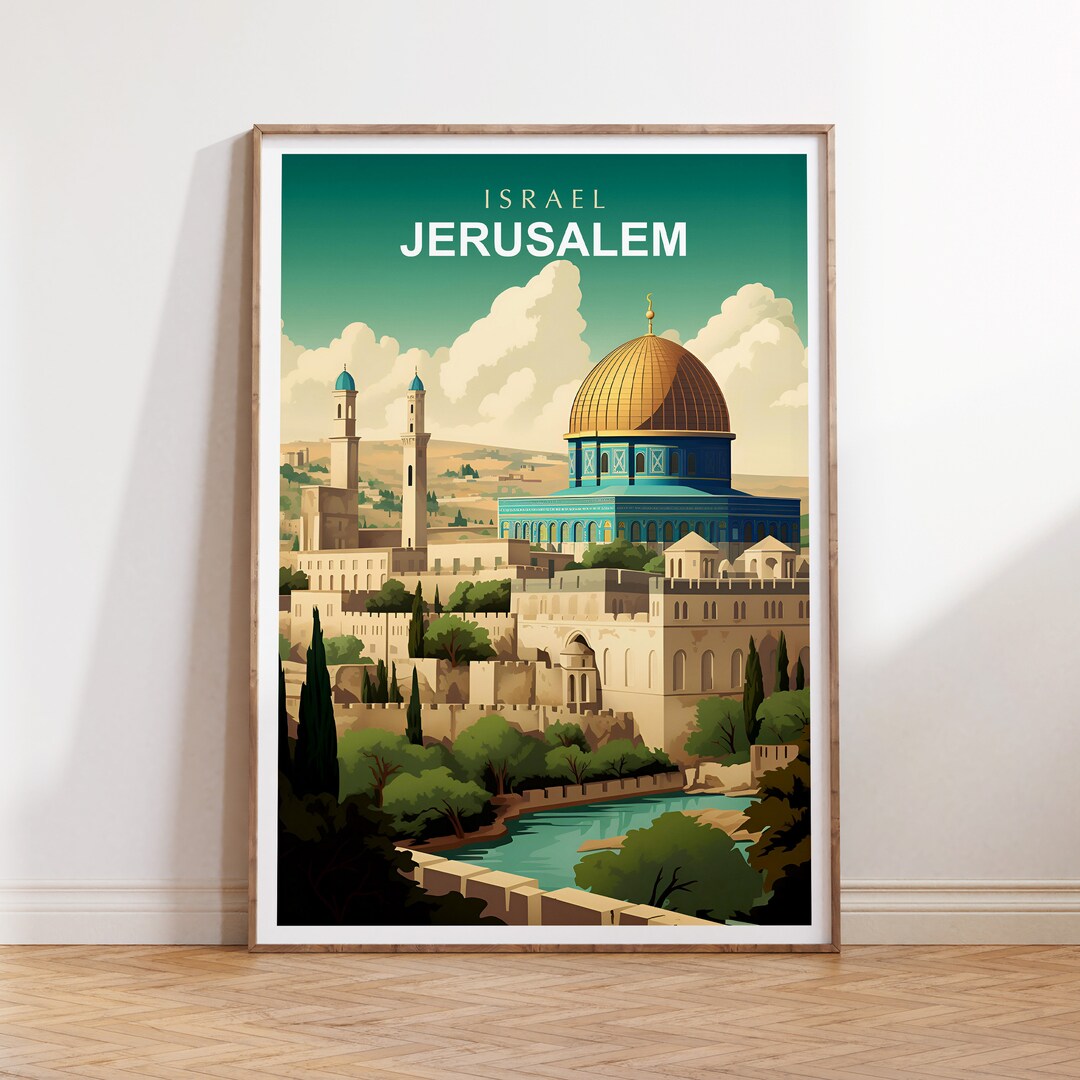 Jerusalem Poster Jerusalem Israel Wall Art Jerusalem Print Etsy