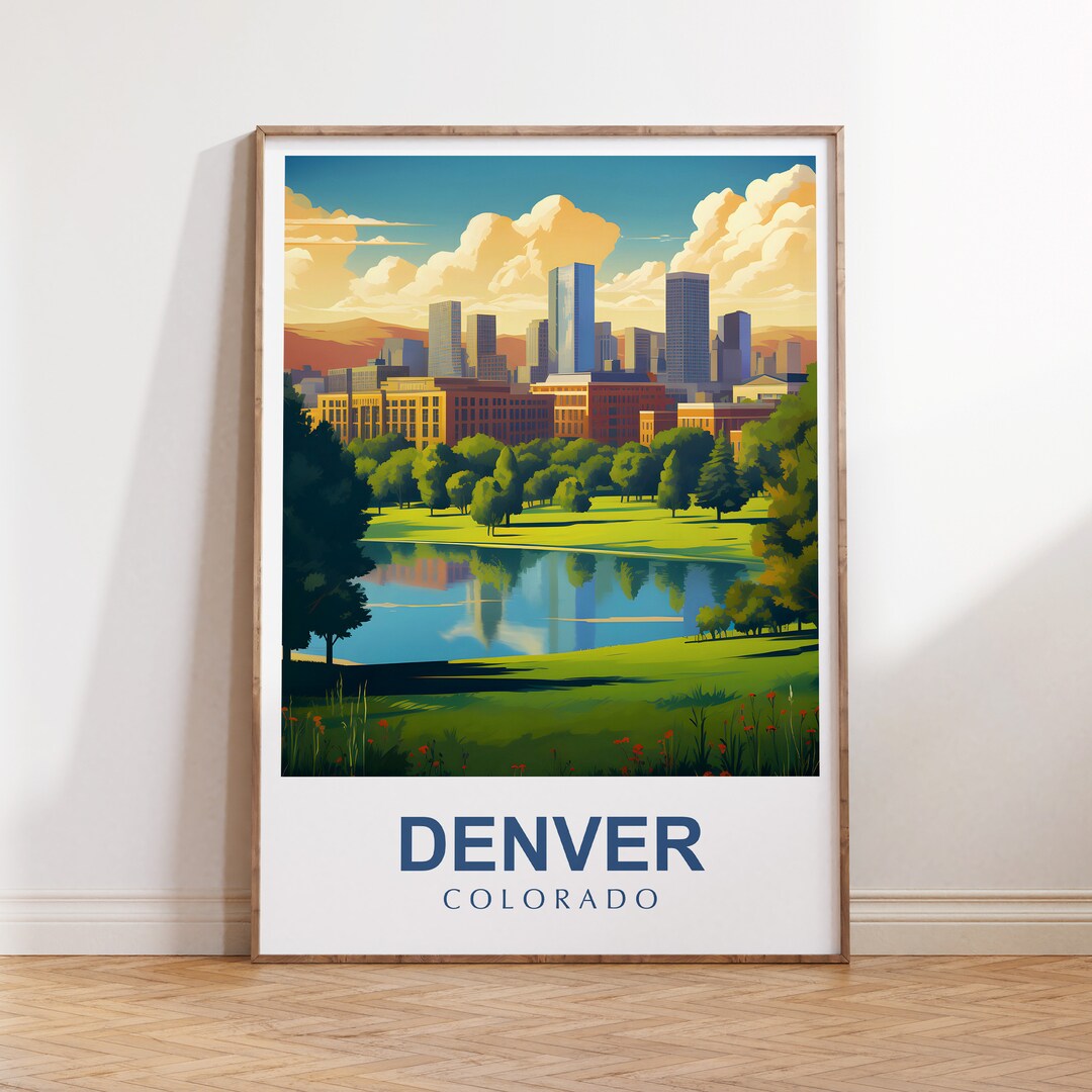 Denver Travel Print, Denver Wall Art, Denver Artwork, Denver Travel