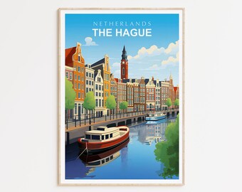 The Hague Netherlands Print, The Hague Poster, The Hague Artwork, The Hague Wall Art, Holand Prints, Home Decor, Birthday Present, Gift Idea