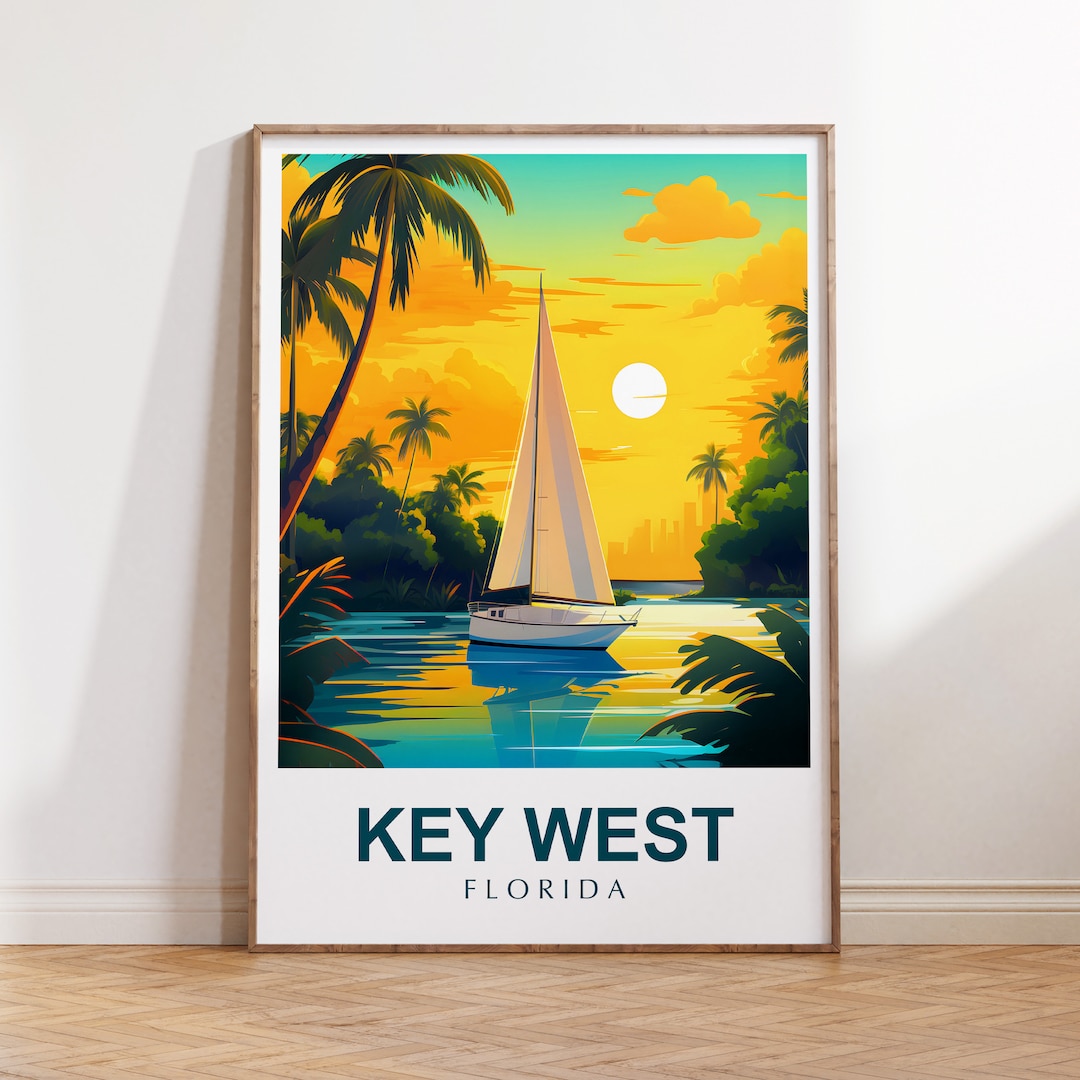 Key West Poster Print, Keys Wall Art, Keys Artwork, Keys Florida, Key