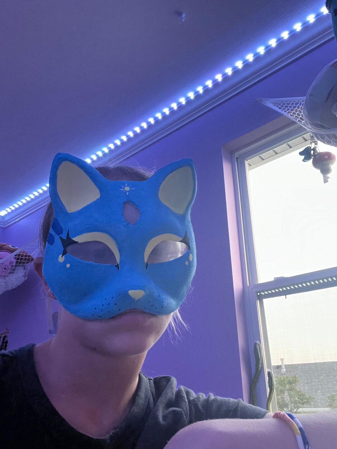 Blue Cat Mask - Etsy