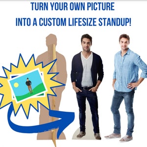 Custom Life Size Cardboard Cutout Personalized High Resolution Stand Up Custom Cutout Perfect for Wedding & Birthday, 1ft to 6ft image 2