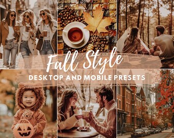 10 Mobile Lightroom Presets | Autumn, Fall, Halloween, Moody Warm, Earthy Desktop Presets | Instagram Filter VSCO