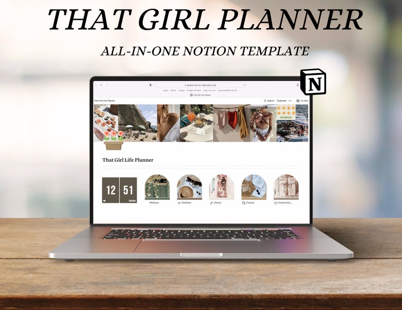 That Girl Notion Template, 2024 Life Planner, All in One Notion ...