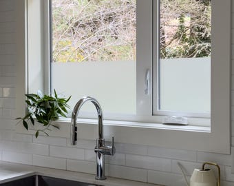 Frosted Window Film | Smooth Satin Privacy Glass, Renter Friendly (Cut to Size)