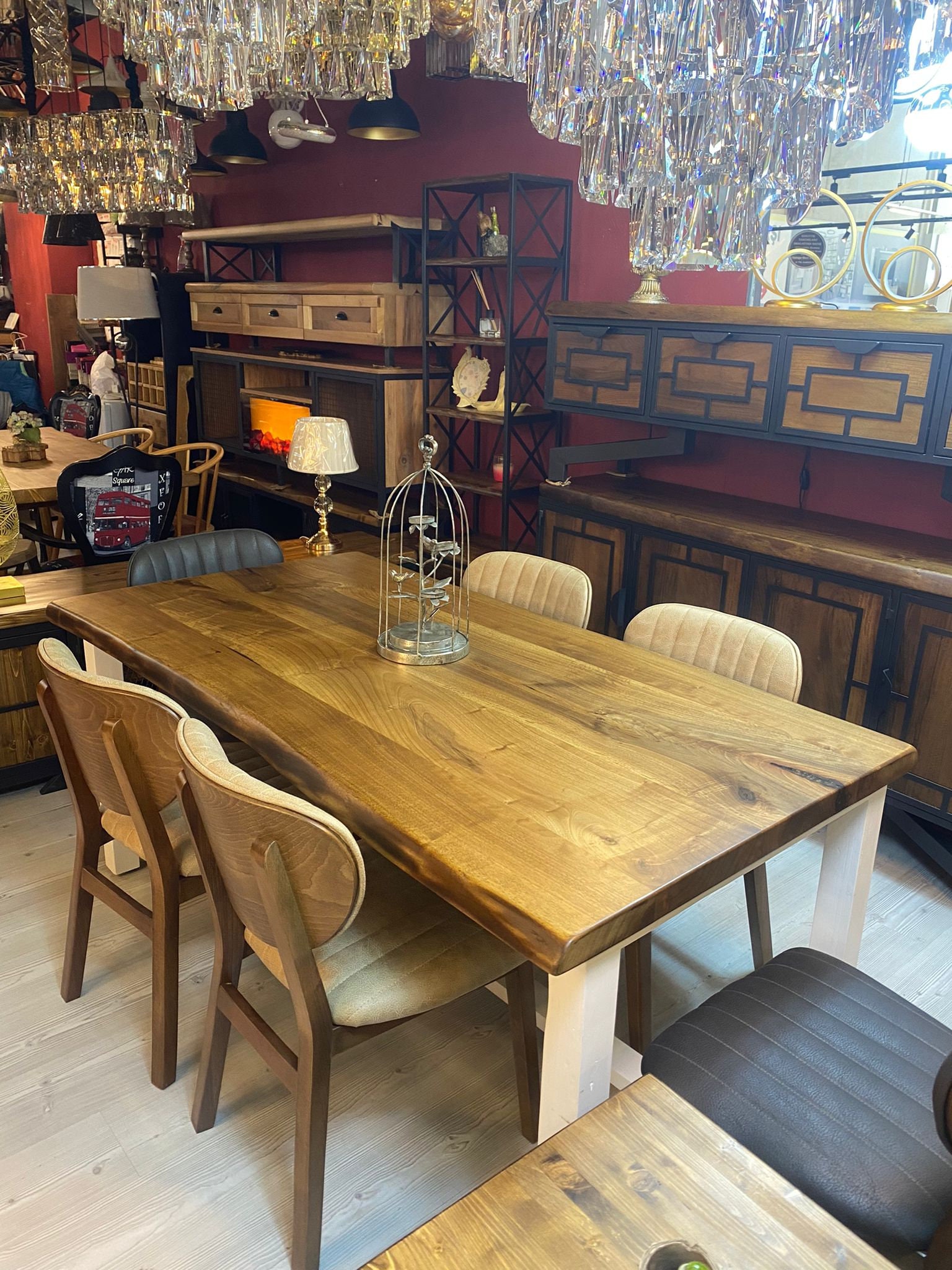 Walnut Dining Table, Solid Wood, High Quality Natural Edge, Rustic ...
