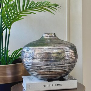 Silver Vintage Head Planter – Equestrian Decor Vase for Home and Garden, Silver Flower Vase