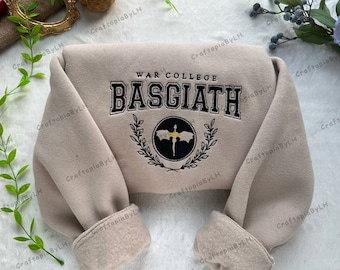EMBROIDERED Basgiath War College Sweatshirt, Fourth Wing Shirt, Dragon Rider, Rebecca Yorros, Fourth Wing, Violet Sorrengail, Bookish Shirt