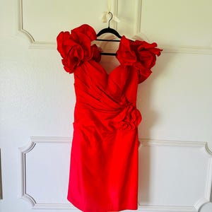 Purple Patch Red 1980s Dress