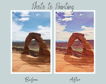 Pittura dalla foto, foto personalizzata alla pittura, pittura paesaggistica personalizzata, foto alla pittura, idea regalo personale, pittura paesaggistica