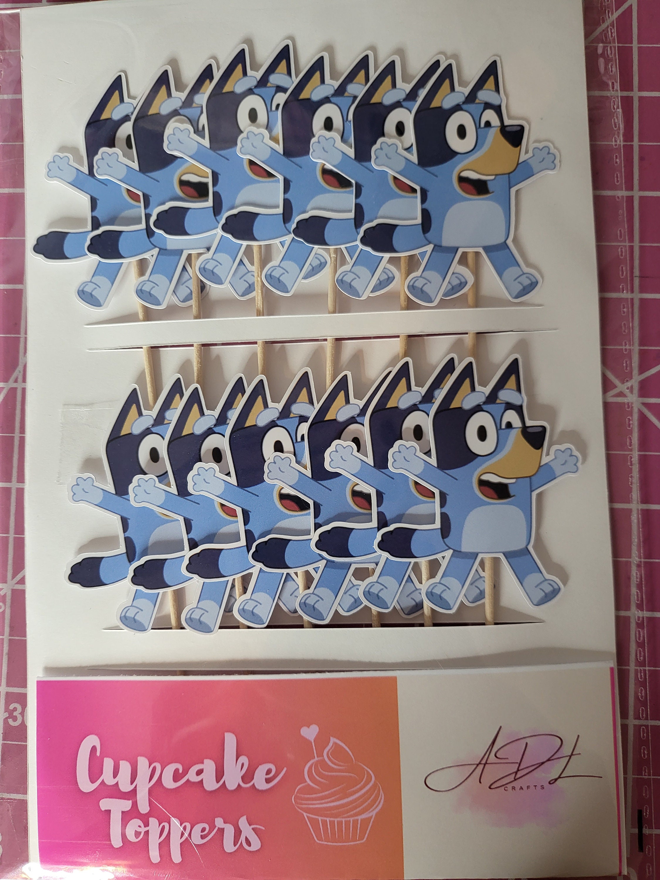 Printed Bluey Cupcake Toppers