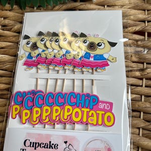 Chip and Potato Birthday cupcake toppers | Chip and Potato Birthday Decorations | Chip and Potato Party