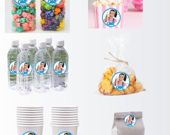 Birthday Ms Rachel Blue stickers, ms rachel birthday labels for candy favors and snaks, die cut ms rachel