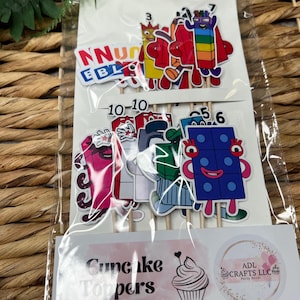 Number cupcake toppers, Numerical party decorations, Kids birthday decorations