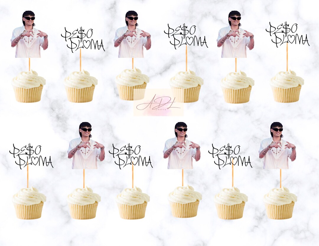 Peso Pluma Cupcake Toppers Peso Pluma Party Decorations Etsy