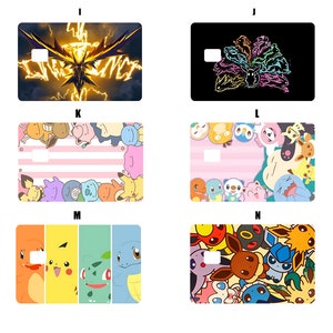 4pcs Anime Card Skin Removable Debit, Credit,Bank Card Stickers No Bubble  Anti-Wrinkling Waterproof Cover Vinyl Decal Stickers Protective Full Card  in 2023