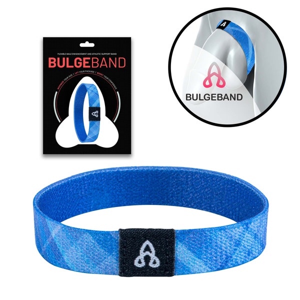 Bulge Band - Juguete sexual con anillo flexible para pene (cuadros azules)