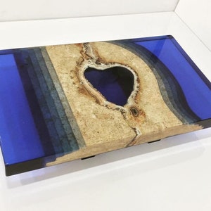 Epoxy Herz Coffee Table, Custom Epoxy Wood Resin Coffee Table, Center Table Furniture