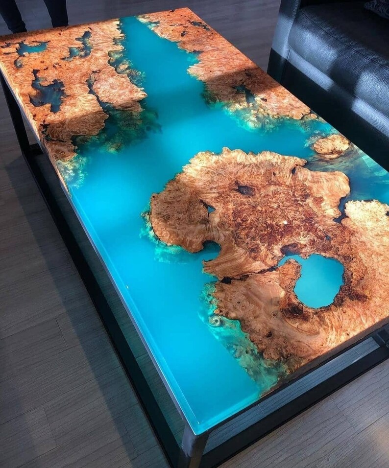 Resin Coffee Table Handmade Epoxy Coffee Tables Vivid Edge Etsy