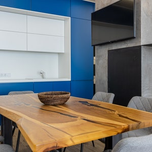 Kitchen Dining Wood Table, Walnut live edge table %100 Handmade Table