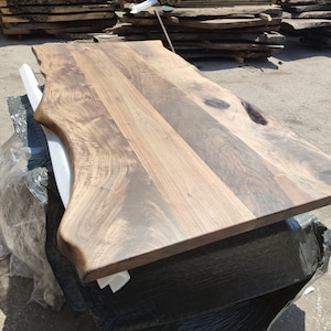 Custom Handmade Live Edge Walnut Wood Table, Kitchen Dining Table, Kitchen furniture