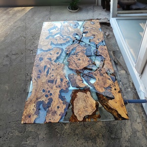 Epoxy Table, Custom Olive Dining Table, Kitchen Table, Office Desk, Coffee Table, Free shipping