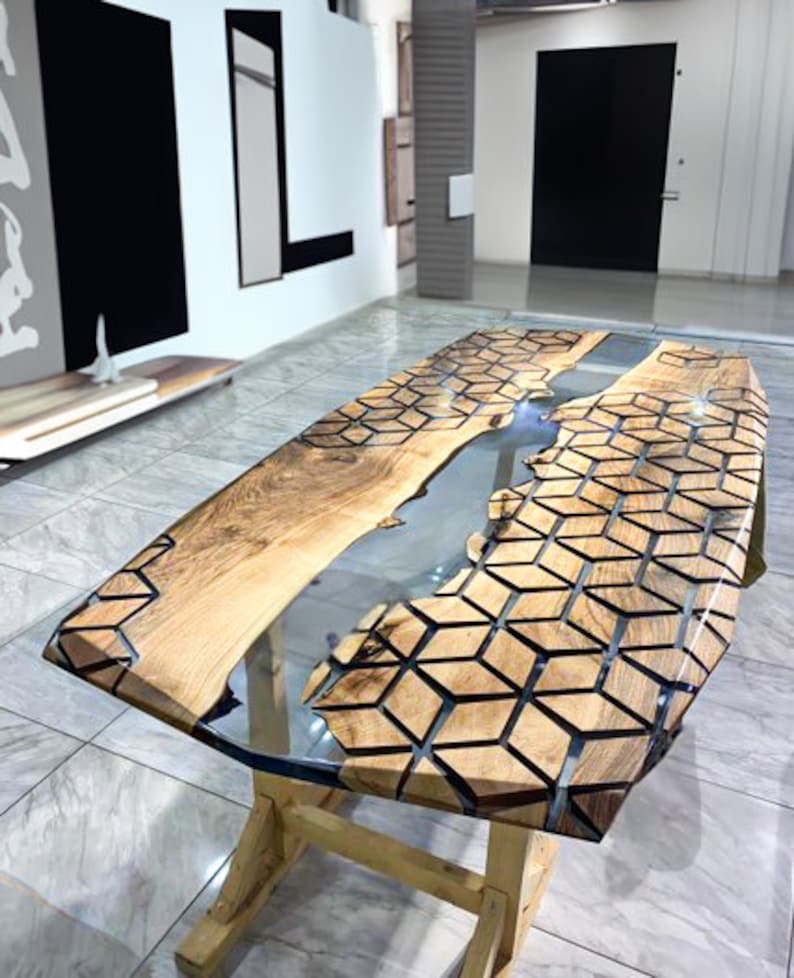Handmade Special Design Epoxy Table Made to Order, Live Edge Epoxy Desk ...