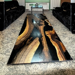 Black Epoxy Dining Table, Dining Room Table, Epoxy Kitchen Table, Custom Epoxy Dining Room Table
