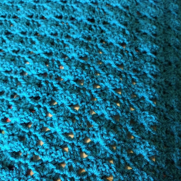 Teal Shell Afghan