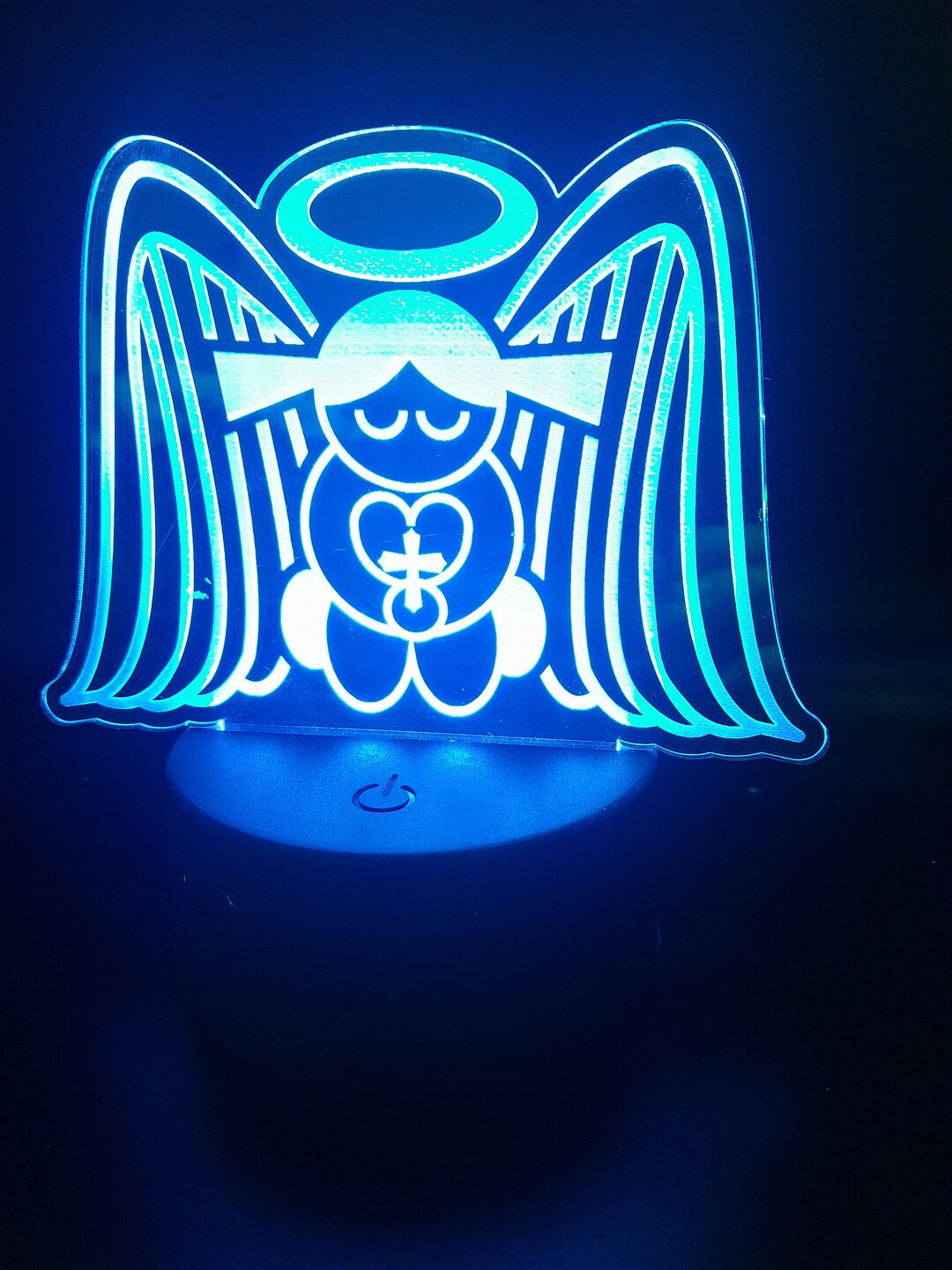 Edge Lit Guardian Angel Light Sign Night Light Desk Lamp Etsy