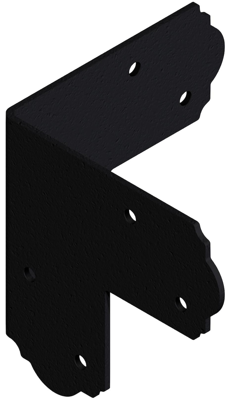 4X4 Structural 90 Degree Corner Connector Timber Frame Bracket - 3/16 ...