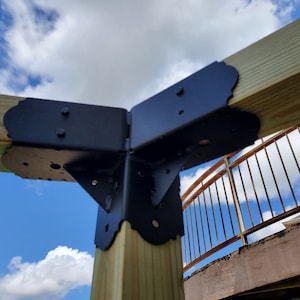 Diy 4X4 Heavy Duty Iron 60-degree Bracket | Single Bracket | Hexagon Elbow Bracket | Super Clever Design | Made in America