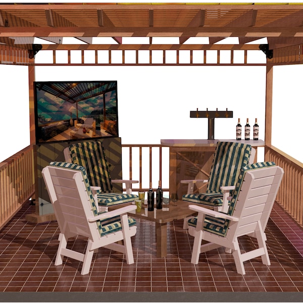 Diy Rectangle Pergola Patio Cover Deck Mounted Pergola Outdoor Entertainment Area Outdoor Kitchen Poolside Pavillion Rain Proof Pergola