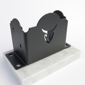 4x6 Rough Sawn Post Base Bracket: Heavy Duty, Black Steel