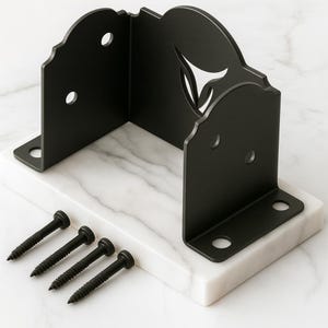 DIY Heavy Duty 4x6 Post Anchor Bracket: Black Steel Wall Hugger
