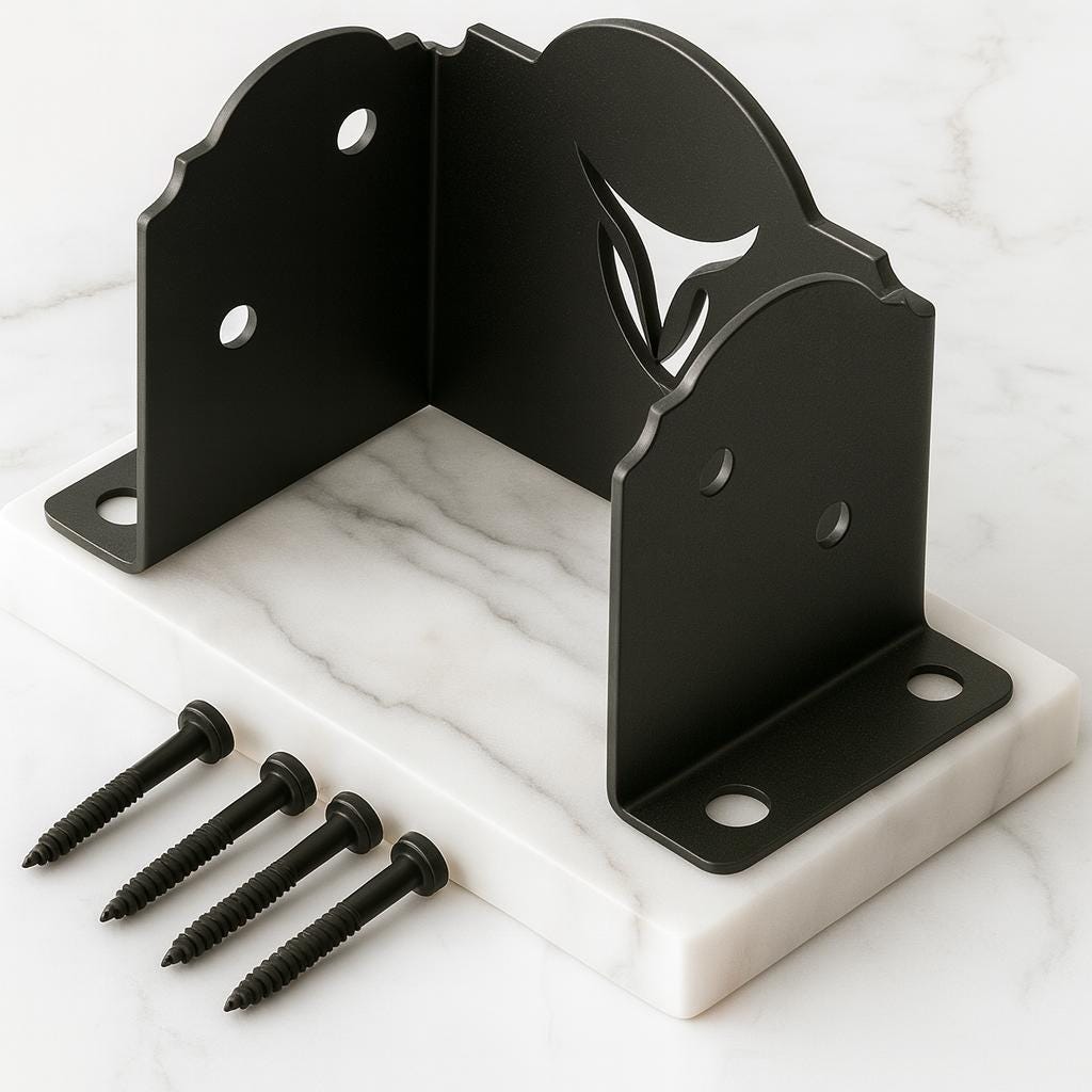 Pylex 13061 Bolt Spike Post Anchor – Steel Base For 4x4 Posts, Black Powder Coat, Easy Install