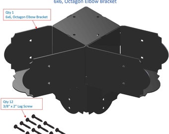 DIY 6x6 Heavy Duty 45-Degree Octagon Bracket | 2-Pack | Craft with Confidence - American Made