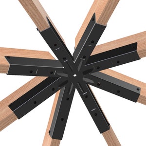 DIY Heavy Duty Iron Octagon 8-Way Spider Bracket Kit - Craft Your Own Unique Design | Many Sold | Very Popular