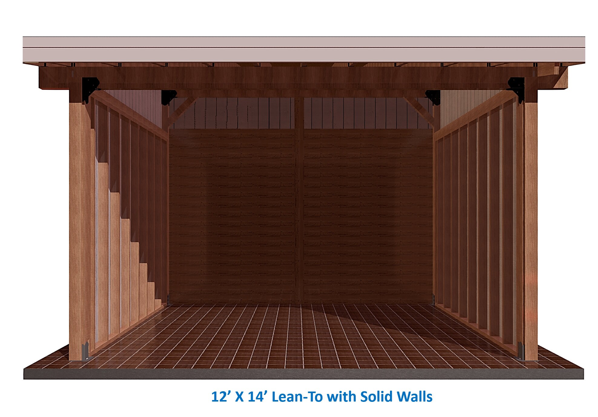 DIY 6x6 Freestanding Lean to Brackets Kit - Easy-to-build Garden ...