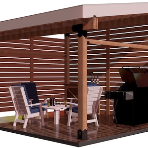 DIY 6x6 Freestanding Lean To Brackets Kit - Easy-to-Build Garden Shelter | Lumber not included