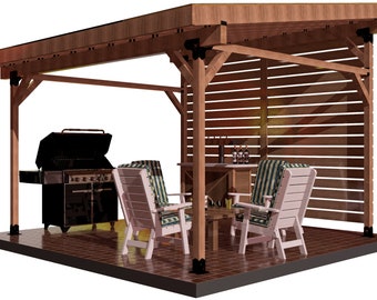 Diy 4x4 Universal Width & Pitch Lean To, Freestanding Lean To, Patio Cover, Deck Cover, Carport, Garage, Shed, Barbecue Pit