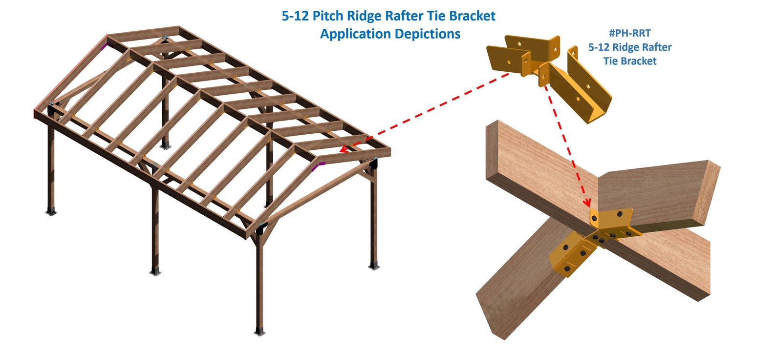 DIY Heavy Duty Ridge Rafter Tie Bracket: 5-12 Pitch Roof, Tiny Home - Etsy