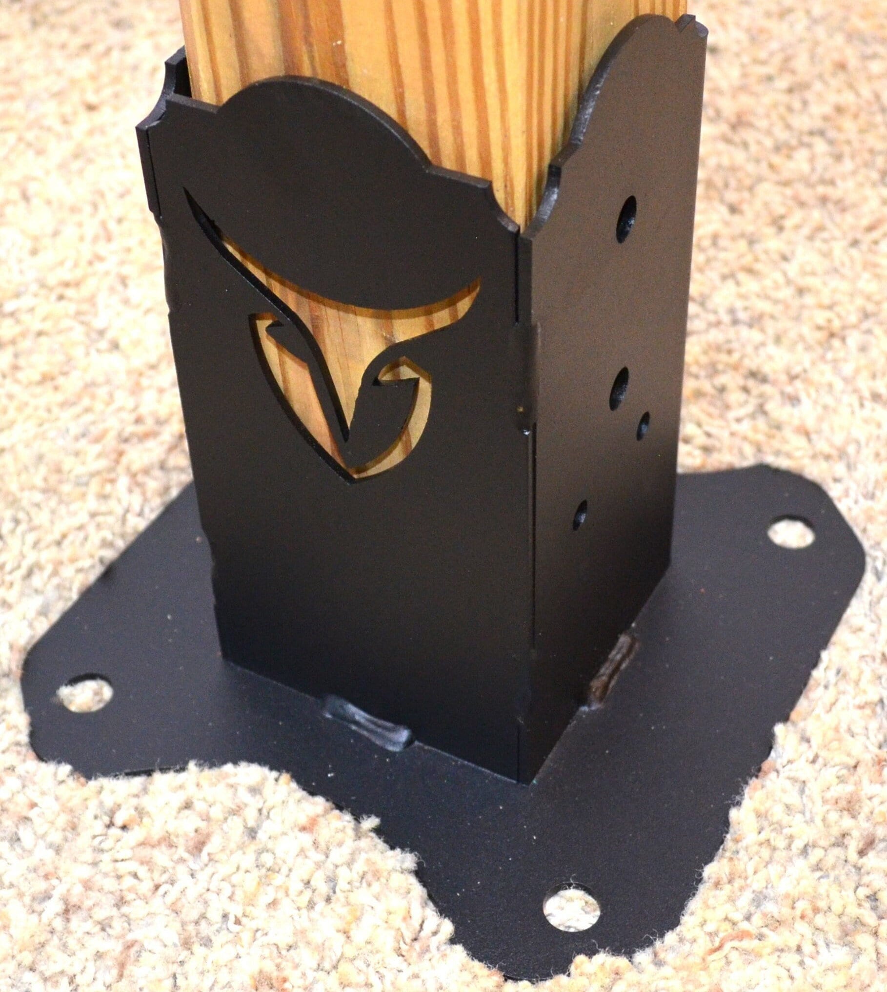 4x4 Post Bases 4x4 Post Base Brackets 4-Pack - Heavy Duty Powder Coated ...