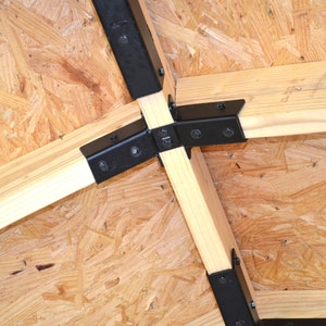Versatile Ridge Rafter Bracket | Heavy Duty | 4-12 Pitch Roof | Universal Design | Tiny Home | DIY Bracket | Made in America