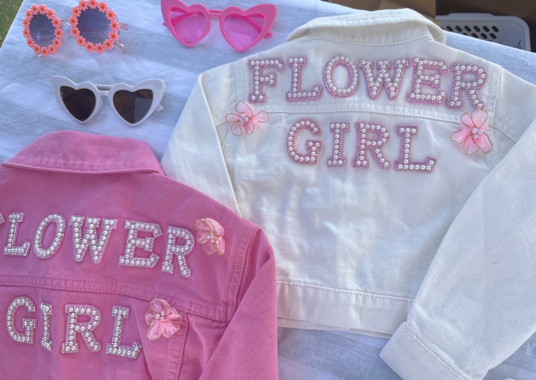 Flower Girl Jacket Pink Etsy