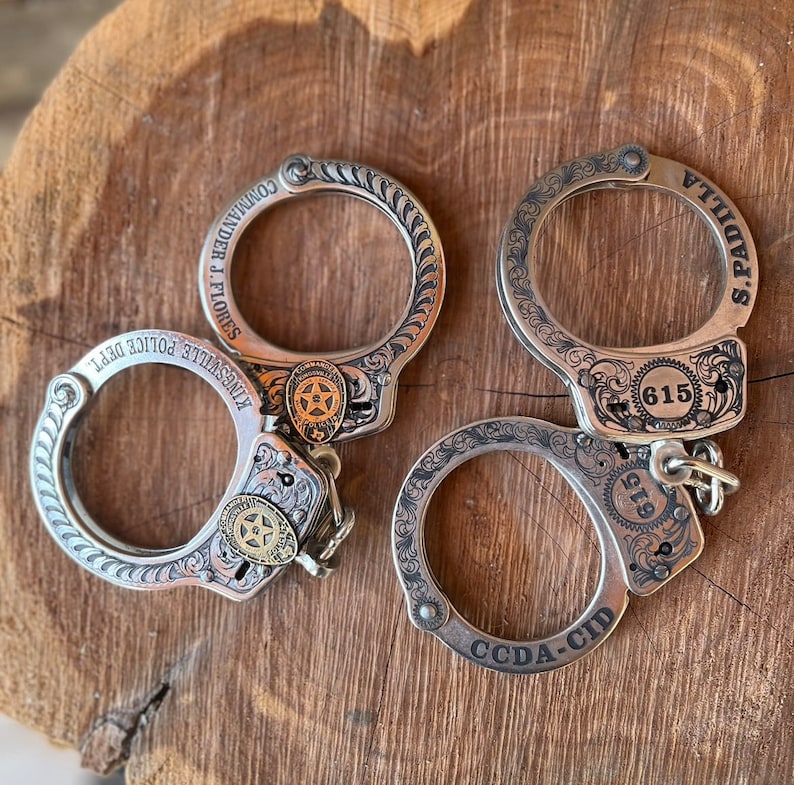 Handcuffs Custom Engraved Etsy