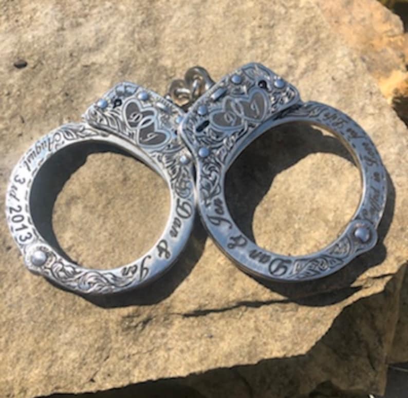 Handcuffs Custom Engraved Etsy